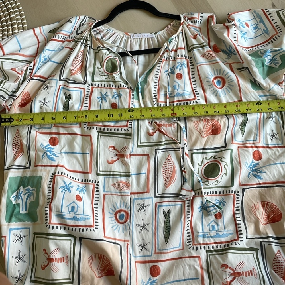 Karlie capri coast novelty print seashell palm tree lobster  mini dress - Picture 10 of 12